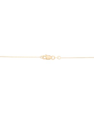 Diamond Baguette & Round Cluster Pendant Necklace (1 ct. t.w.) in 14K Yellow Gold, Macy's Exclusive