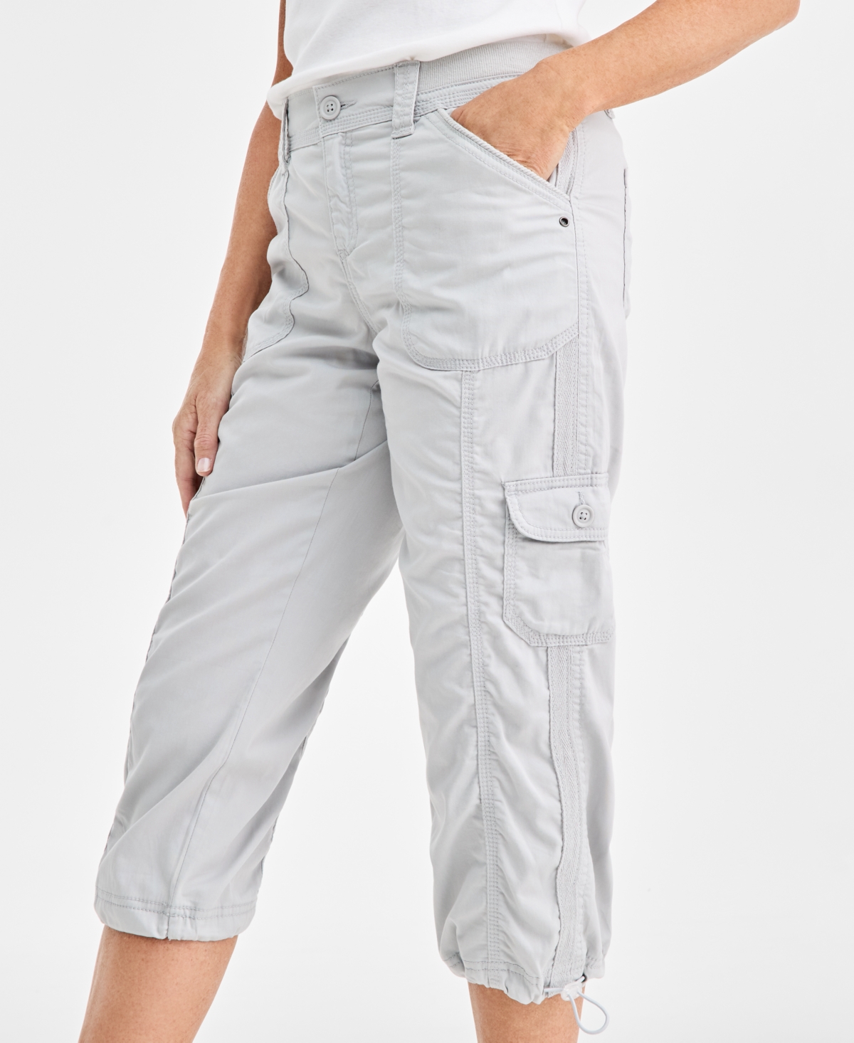 Style & Co Women's Mid-Rise Cargo Capri Pants, Exclusively at Macy's