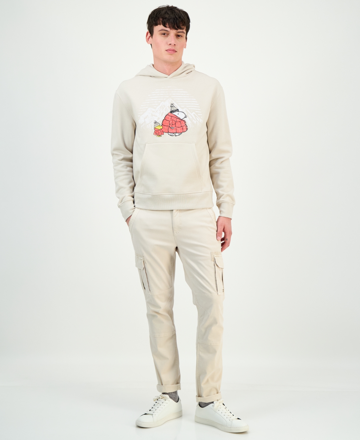 Sun + Stone Men's Snoopy Mountain Hoodie, Macy's Exclusive