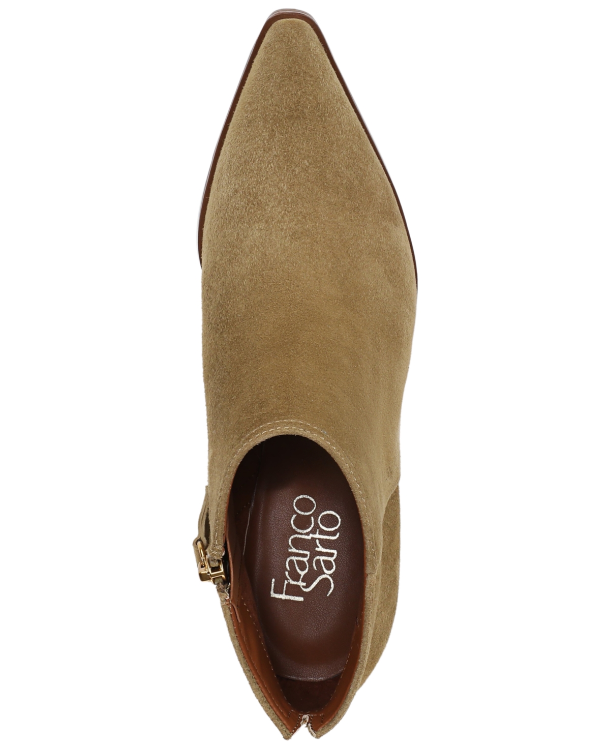Franco Sarto Women's Josiah Pointed Toe Zip Short Boots In Brown