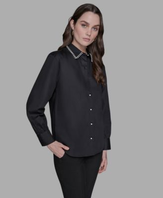 Women's Collared Long Sleeve Top
