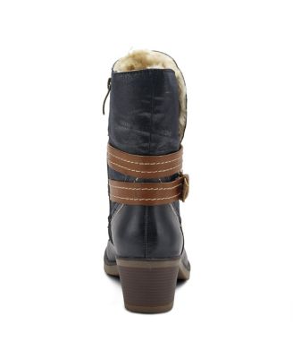 Boisa Waterproof Mid Boot with Quilted Detail and Faux Fur Lining