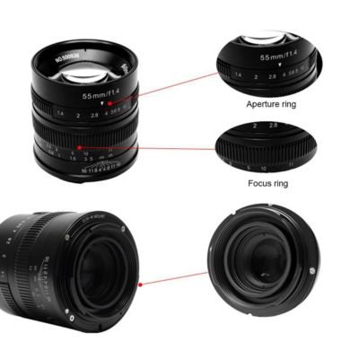7artisans Photoelectric 55mm f/1.4 Lens for Canon EF-M Mount - Black