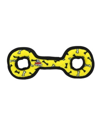 Medium Tug-O-War Yellow Bone 2 Pack, Durable Plush Squeaky Dog Toy