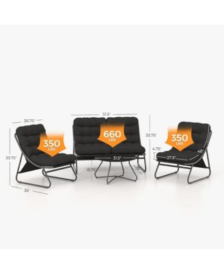 All-Steel Teslin Hanging Sofa Set - 4 Pieces