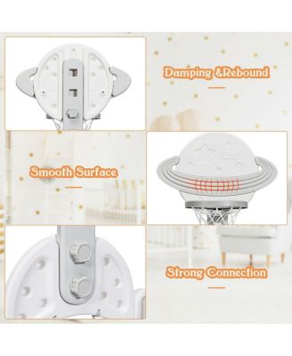 3-in-1 Adjustable Kids Basketball Hoop Set with Balls for Indoor Outdoor Play