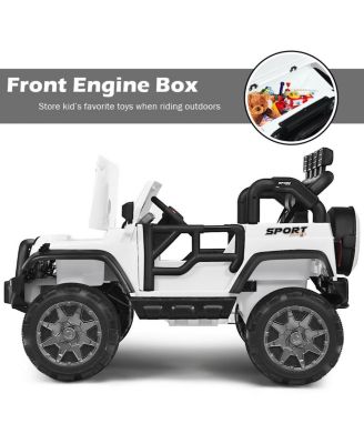12V Two-Seater Ride On Truck Car with Remote Control and Storage Room
