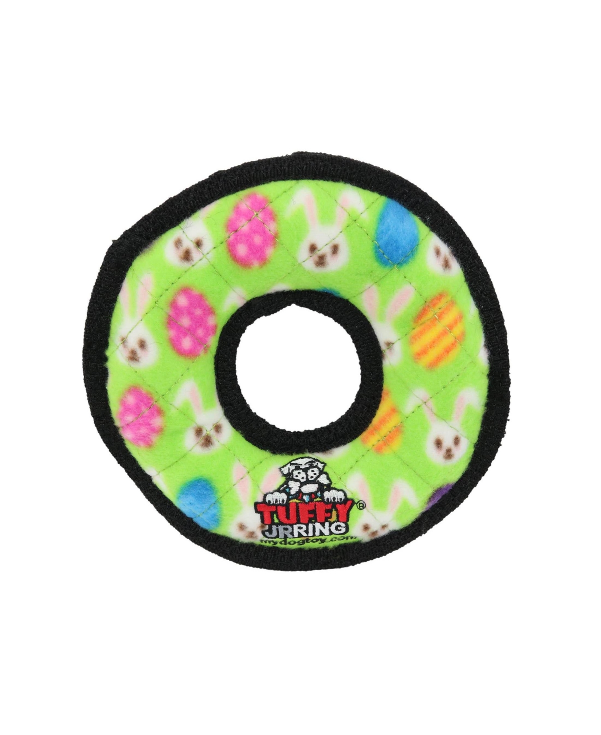 Tuffy Holiday Jr Ring Egg 2 Pack , Durable Plush Squeaky Dog Toy