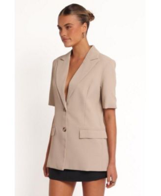 Women's Nora Short Sleeve Blazer - Beige