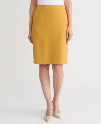 Kasper - Women's Stretch-Crepe Back-Vent Skimmer Pencil Skirt
