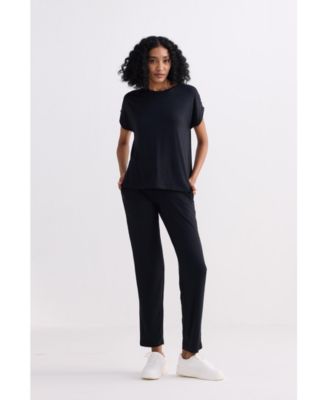 Women's Relaxed Tee Set in Black