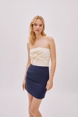 Women's Hazel Linen Twist Mini Dress