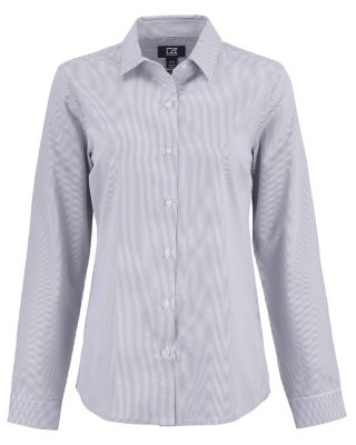 Women's Skyline Epic Confidence Pinstripe Long Sleeve Dress Shirt