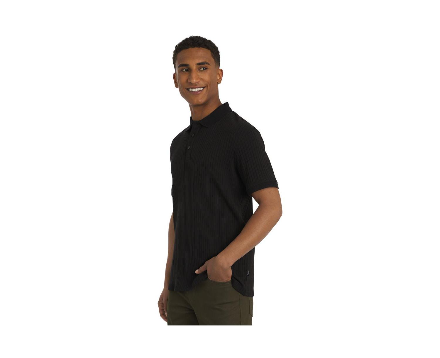 Men's Perry Cotton Rib Knit Polo