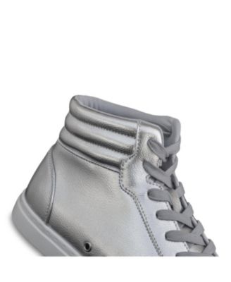 Kids Silver High-top Sneaker