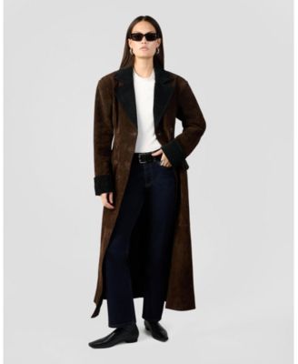 Women's Premium Double Breasted Suede Coat