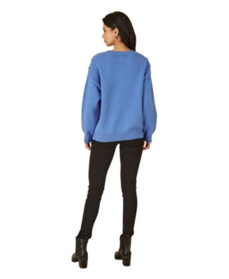 Women's Heart Detail Relaxed Knit Sweater