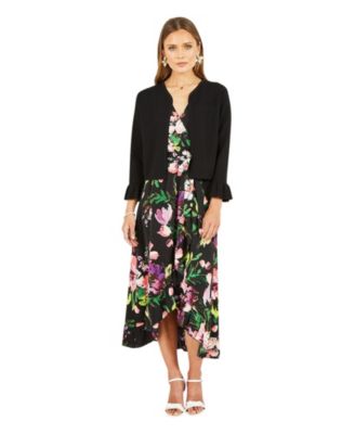 Women's Cropped Cardigan With Bell Sleeves