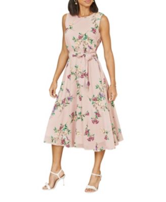 Women's Floral Print Midi Skater Dress