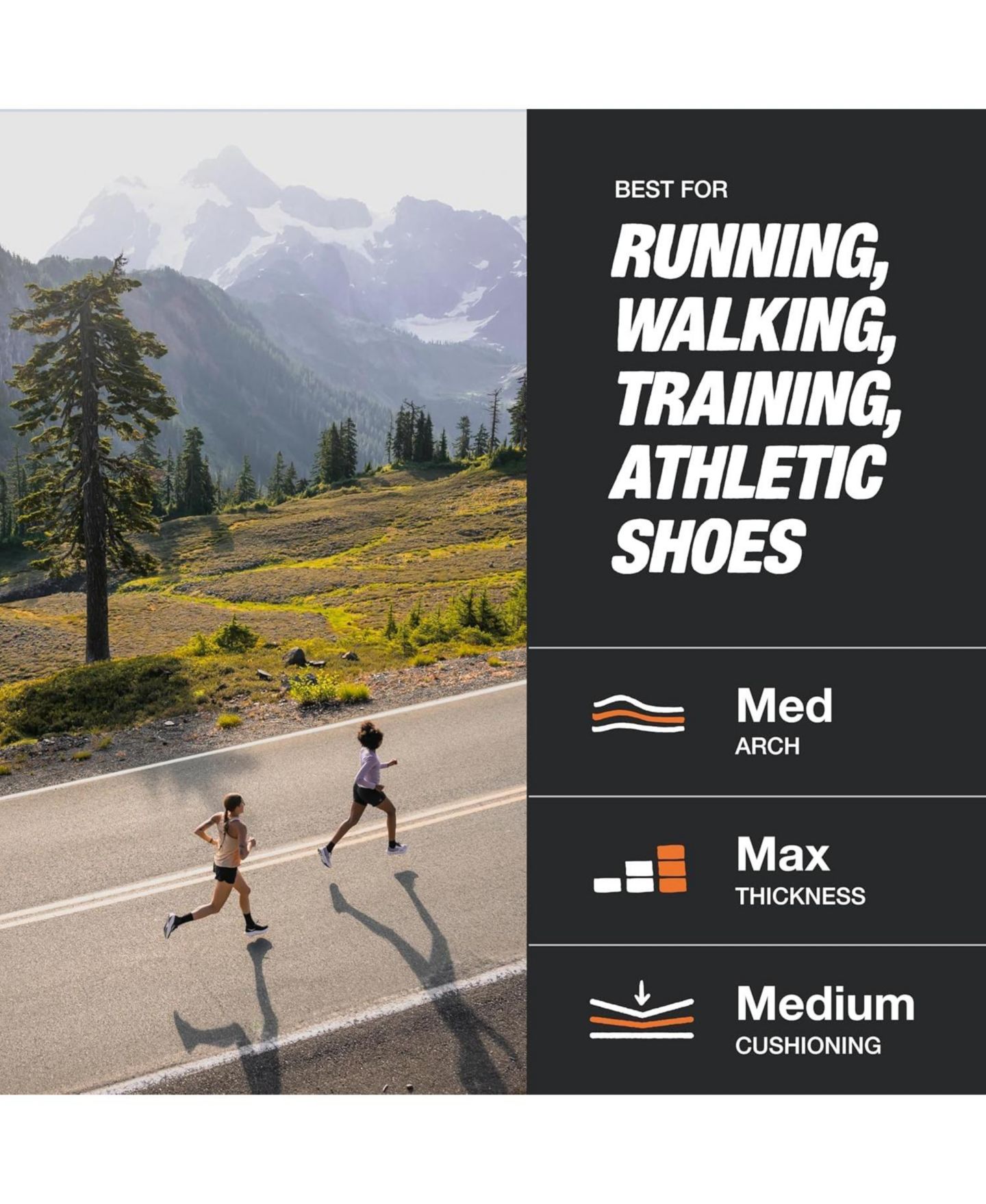 Мужские кроссовки Superfeet Run Support Medium Arch (V2) Insoles - Trim-to-Fit Carbon Fiber Orthotic Shoe Inserts for Running - 13.5-15 Men, цвет: Синий — фото 2