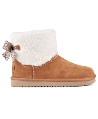 Women's Wing Round Toe Casual Cozy Ankle Booties