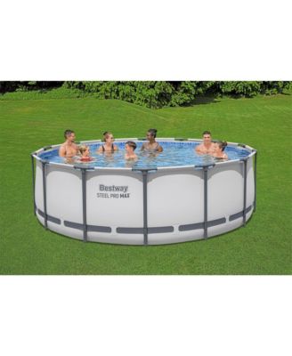 Steel Pro MAX 14'x48" Round Above Ground Swimming Pool with Pump & Cover