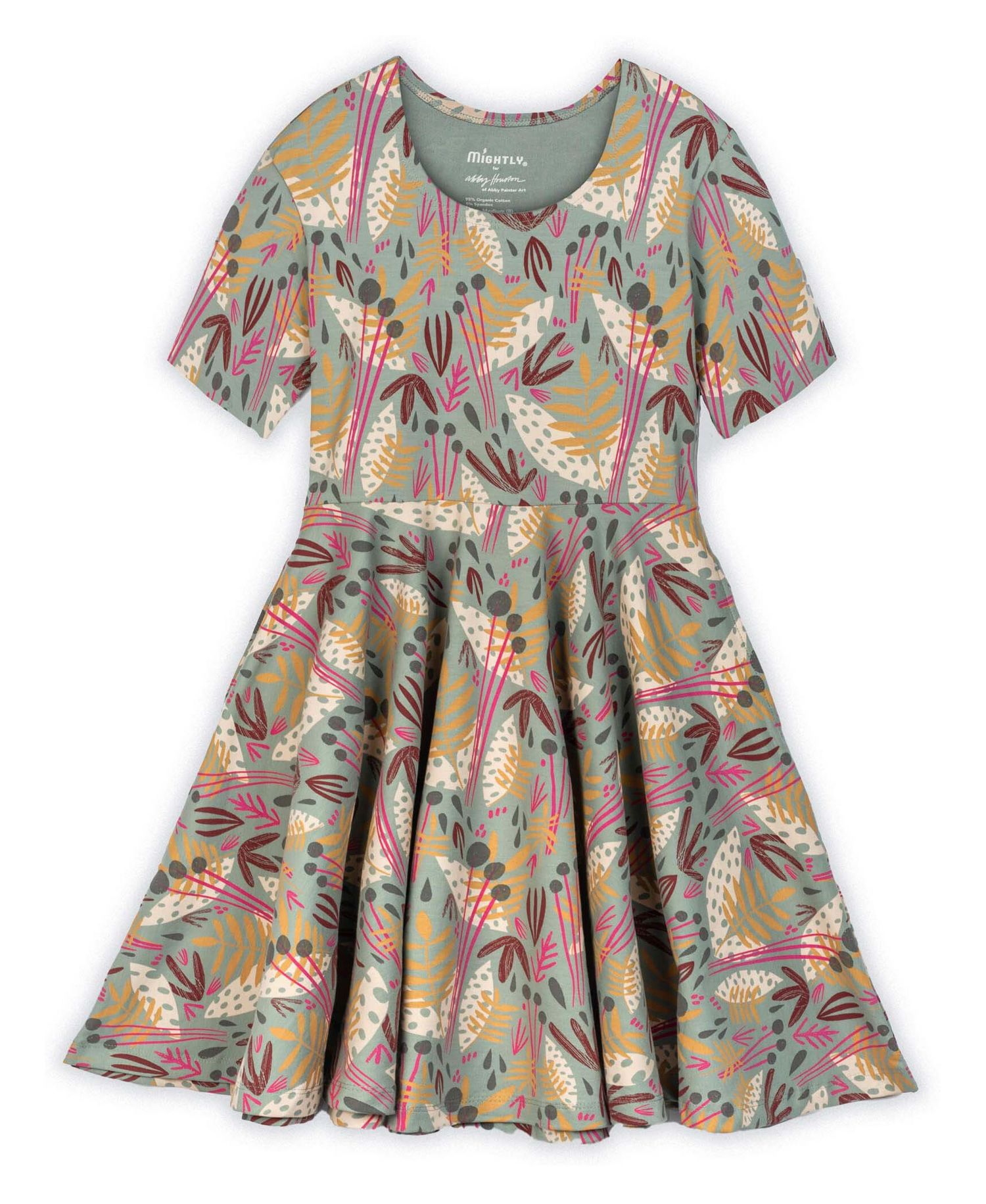 Girls Fair Trade Organic Cotton Short Sleeve Twirl Dress
