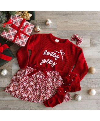 Little and Big Girls Ruby Red Bedazzled Tights