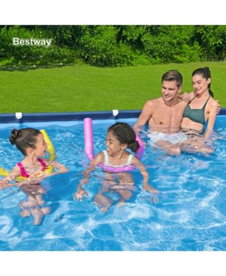 Steel Pro 13 Foot x 32 Inch Rectangular Above Ground Swimming Pool, Blue