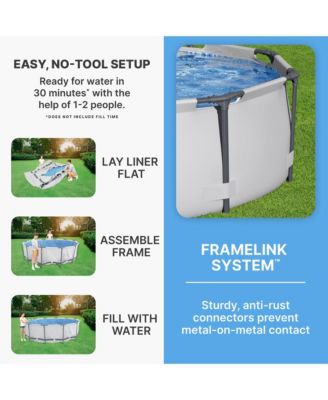 Steel Pro MAX 10'x30" Round Above Ground Outdoor Swimming Pool with Pump