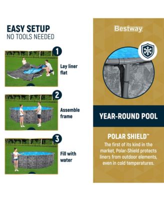 APX 365 16' x 48" Round Above Ground Swimming Pool Set w/ Pump & Ladder