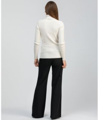 Maternity Black Tailored Robin Trousers with Stretch Waistband