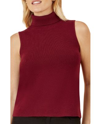 Women's High Neck Knitted Sleeveless Sweater