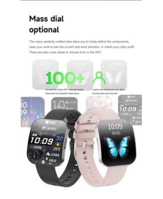 1.85" AMOLED Curved Screen Smart Watch Multifunctional With Bluetooth Voice Calling, Health, Sport Modes, IP68 for Women Men - Pink