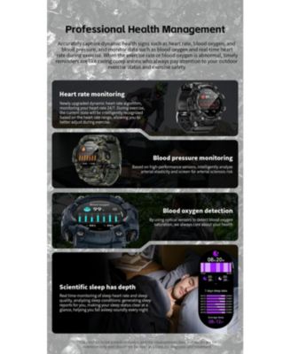 Outdoor Adventure Waterproof Smart watch with Bluetooth Calling and Compass