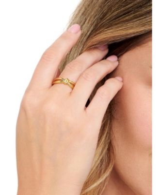 Love Knot Ring in Gold Plated Sterling Silver, Size 7