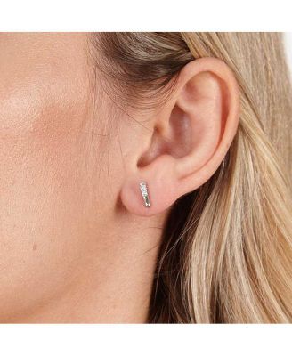 Mini Skinny Drop Studs in Gold Vermeil