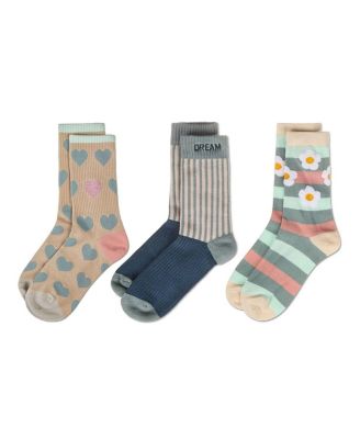 Women's 3 Pair Pack Fashion Crew Socks