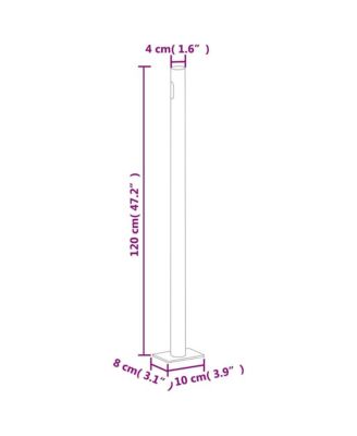 Side Awning Cream Polyester, Steel, Aluminum 78.7 x 393.7 in