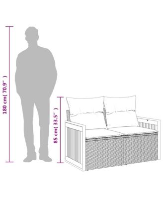 Garden Sofa Grey, Dark Grey