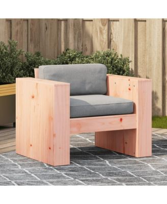 Garden Sofa Natural Wood Solid Douglas Fir Wood Single Durable