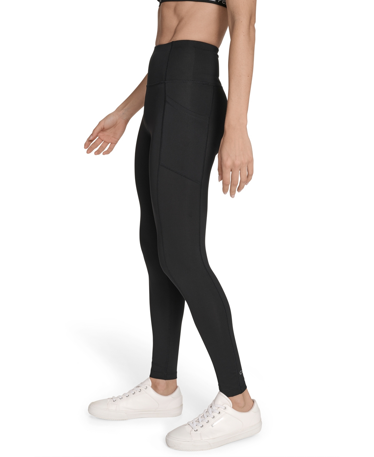 Calvin Klein Women's Performance High Waist Side Pocket Tights In Black
