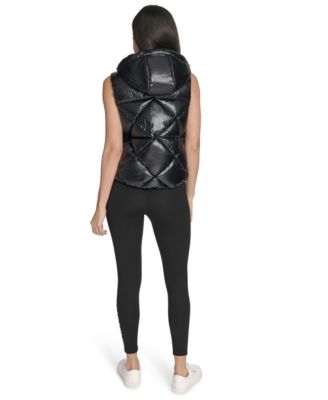 Women's Performance Diamond Quilt Hooded Puffer Vest