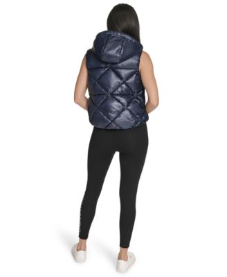 Women's Performance Diamond Quilt Hooded Puffer Vest