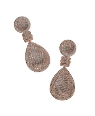 Teardrop-Crystal Drop Earrings