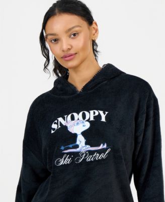 Juniors' Snoopy Ski Patrol Plush Hoodie 