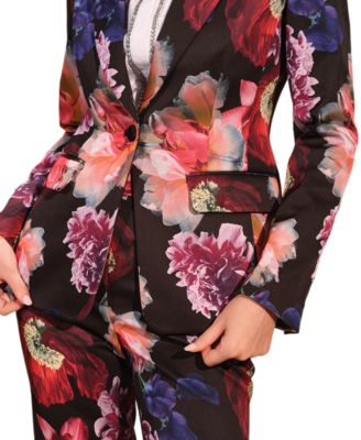 Women's Satin Tuxedo Long Sleeves Jacket