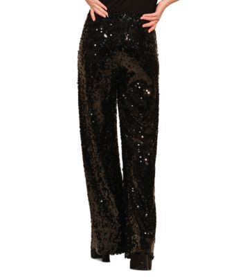 Women's Sequin Wide Leg Pants