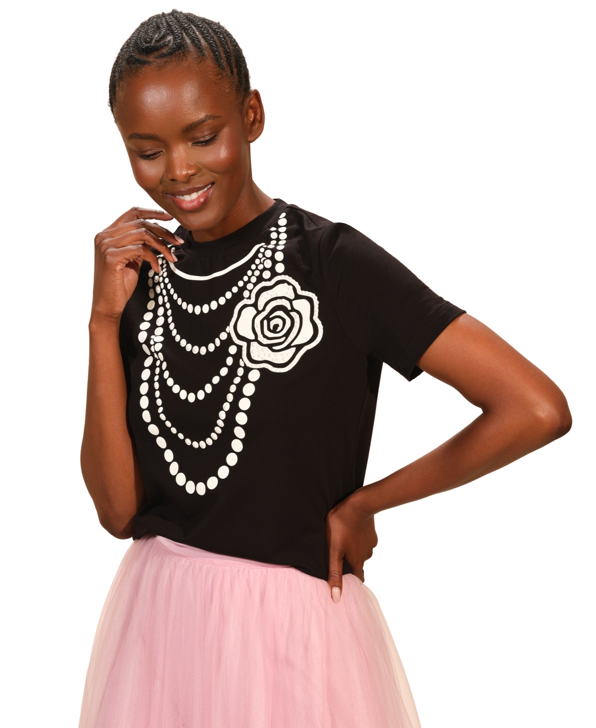 Isaac Mizrahi Women's Printed Short Sleeve T-Shirt