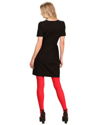 Women's Short Sleeve Ponte Mini Dress